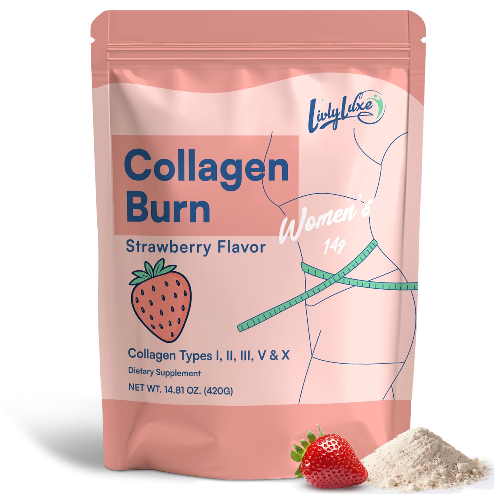 LivLyLuxe Collagen Burn Strawberry