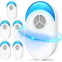 2026 Upgraded Ultrasonic Repeller 6 Packs, Indoor Ultrasonic Repellent for Roach, Rodent, Mouse, Bugs, Ant, Mosquito, Mice, Spider, Electronic Plug in Pest Control
