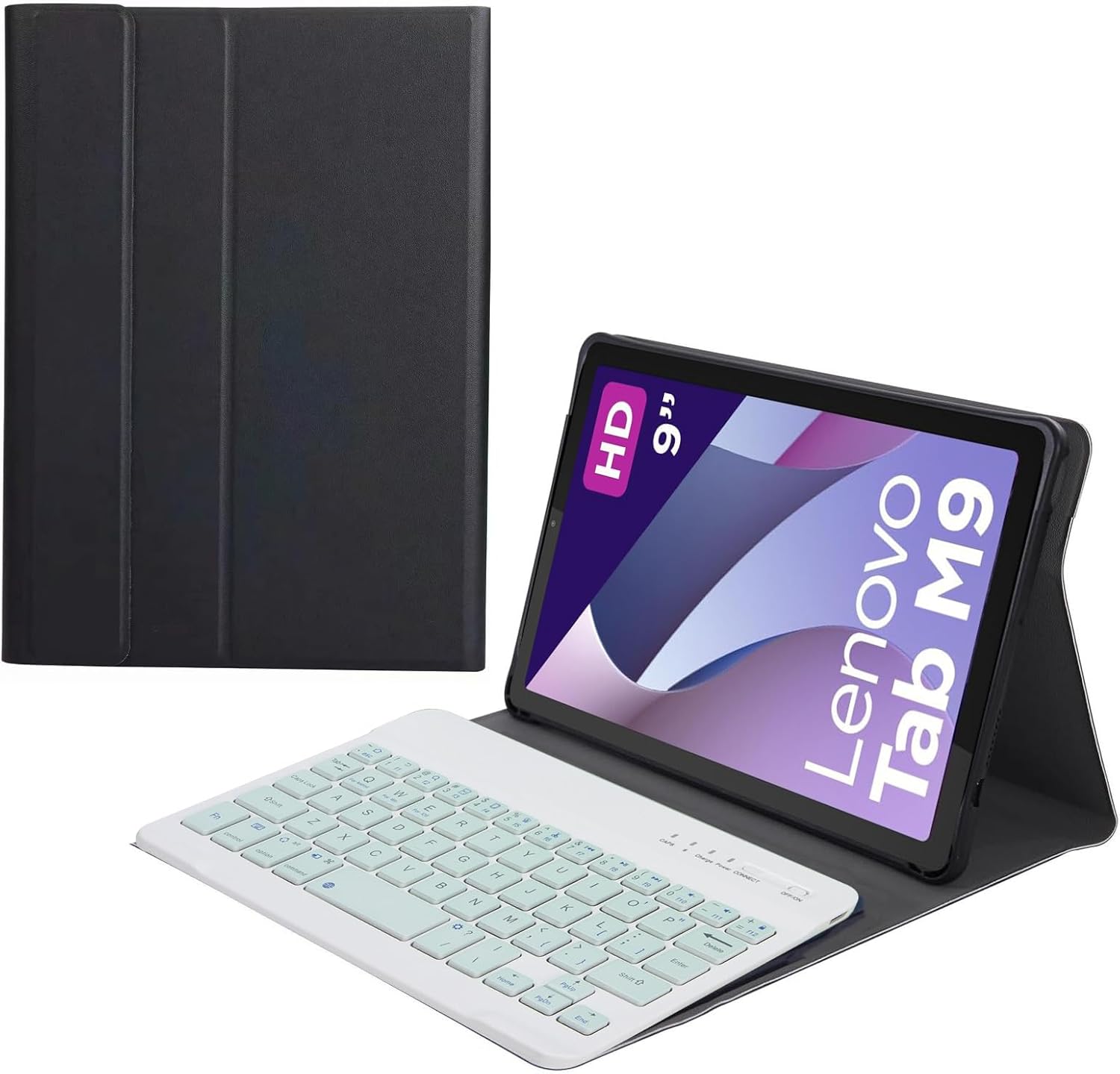 Keyboard Case for Lenovo Tab M9 2023 Release 9.0" (TB-310FU/TB-310XU), Magnetically Detachable Wireless Bluetooth Keyboard (Tab M9 2023 9"),Green
