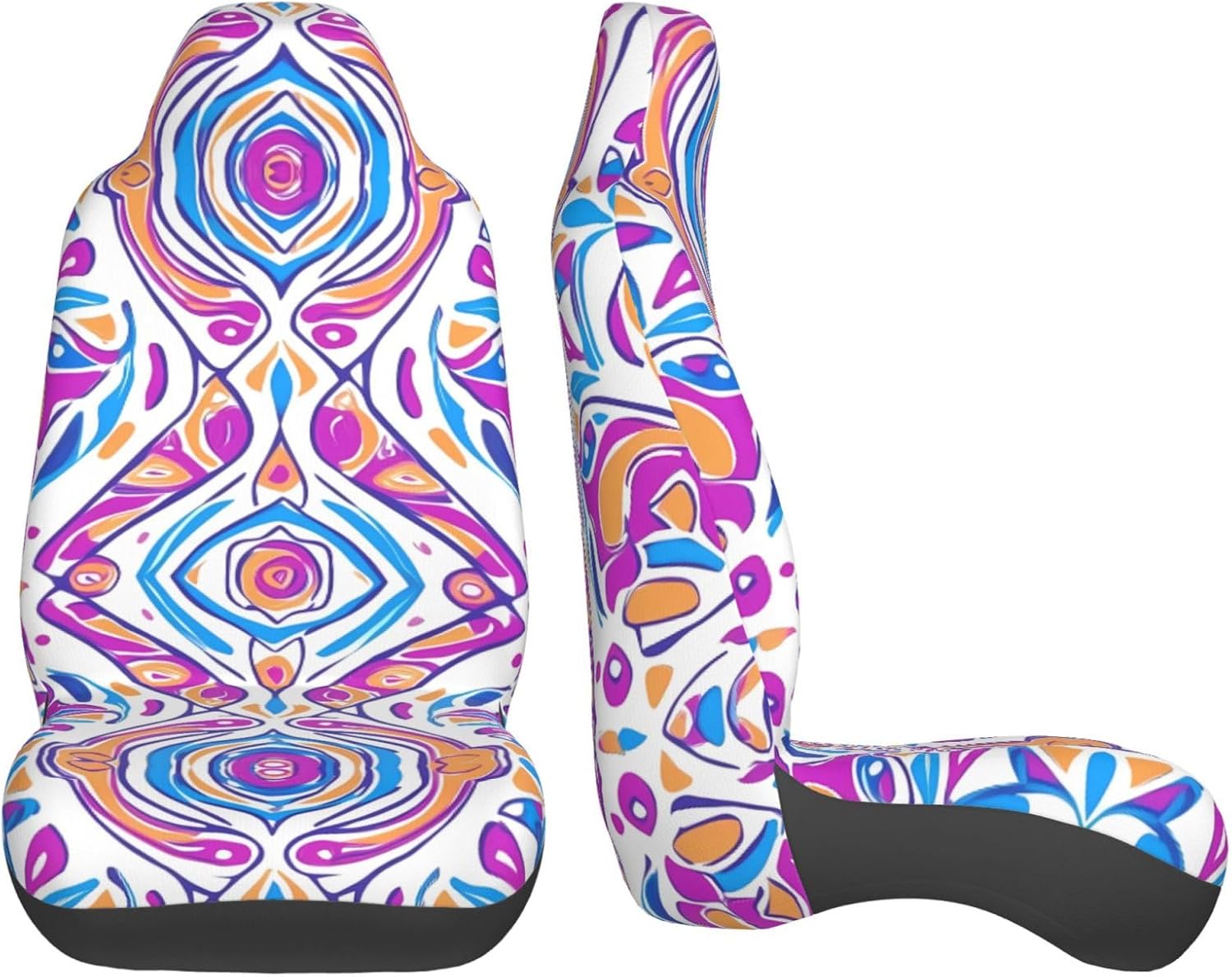 Universal Continuation of Flowers Printed car seat Covers are Suitable for Most Seats in Trucks, Vans, and Other Similar Vehicles.