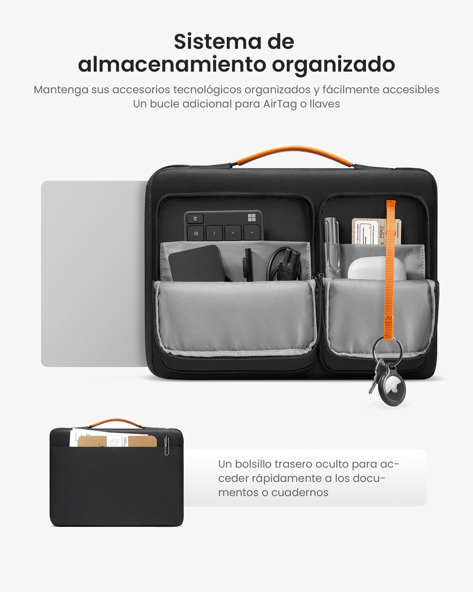 tomtoc 360° Funda para 15,6 Pulgadas Acer Aspire 3/5, 15.6 Lenovo IdeaPad, HP Pavilion/Envy, DELL Inspiron 16, ASUS Chromebook/VivoBook, Funda de protección Integral para Portátil