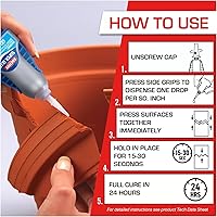 Vista 3 de Loctite Super Glue Gel Control, transparente, botella de 0.14 onzas líquidas, paquete de 3