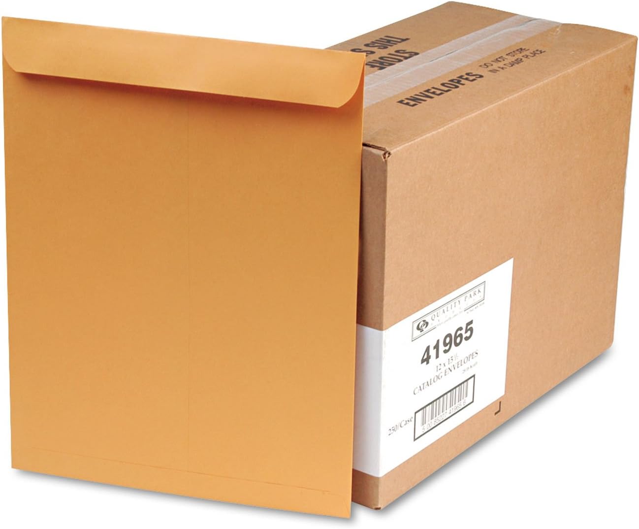 Quality Park 41965 Catalog Envelope, Plain, 28Lb, 12-Inch x15-1/2-Inch , 250/BX, Kraft