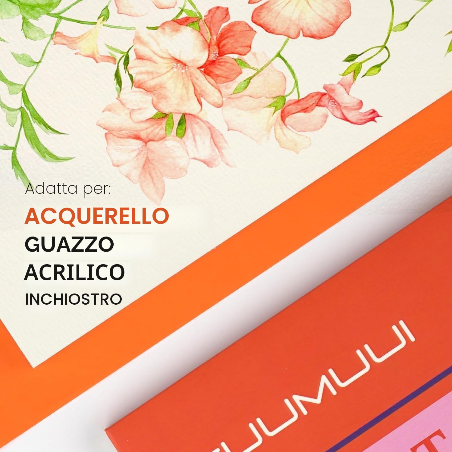 Carta Acquerello Cotone A4-22 Fogli Acquerello, Priva di Acidi, 300gr, 100% Cotone, Pressato a Freddo, Album Da Disegno Professionale | Ideale Per Pittura E Disegno Con Acquarello, Watercolor Paper