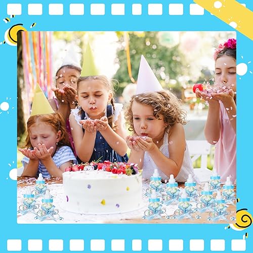 Miniatura 6 de 80 mini botellas de leche para bebé de 3.5 pulgadas, recuerdo de baby shower con pequeño oso de plástico con cinta para decoración de fiesta de