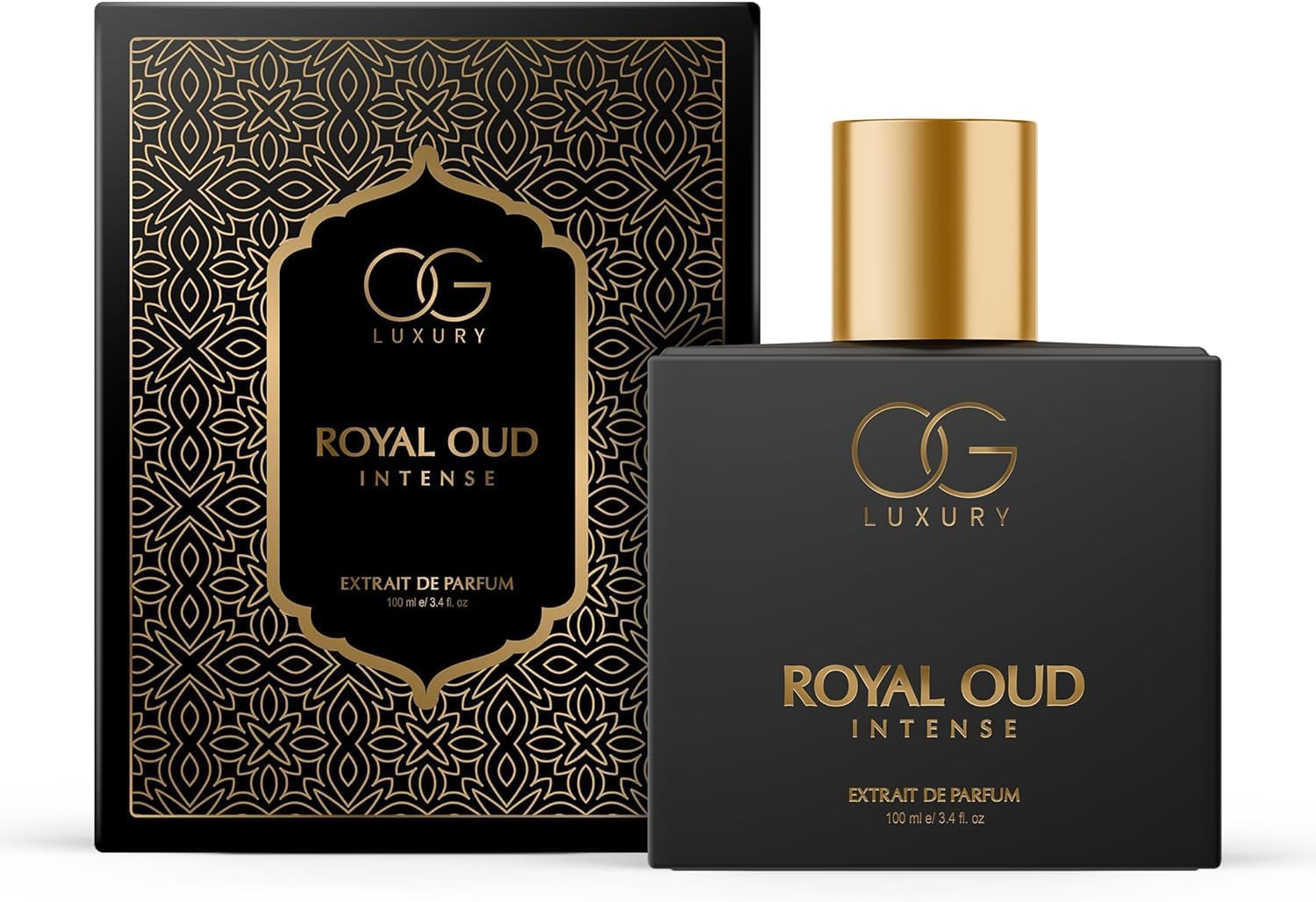 OG Luxury Royal Oud Intense Extrait De Parfum for Men | Long lasting Perfume | Bold Notes of Saffron, Vetiver & Oud | For all occasions | Gift for Men | Perfume | 100 ml
