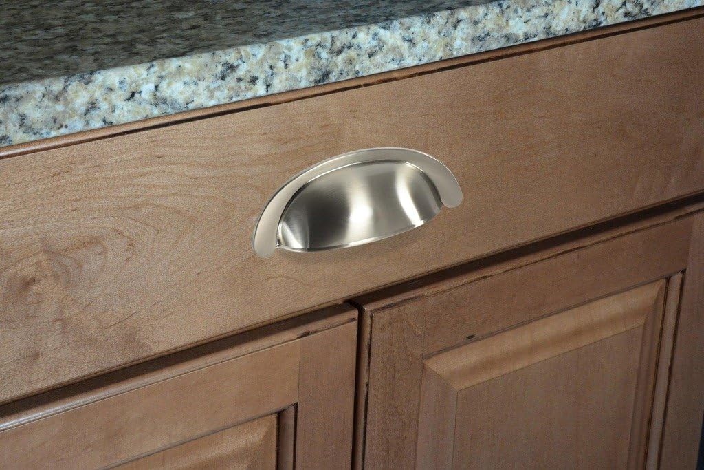 #1558 CKP Brand 3 in. (76mm) Cup Pull, Brushed Nickel - 10 Pack