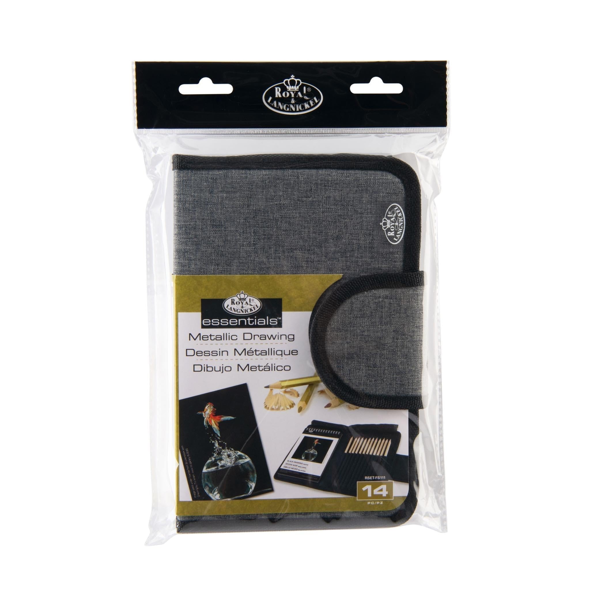 Royal & Langnickel Essentials Keep N' Carry Metallic Drawing Set, 14pc