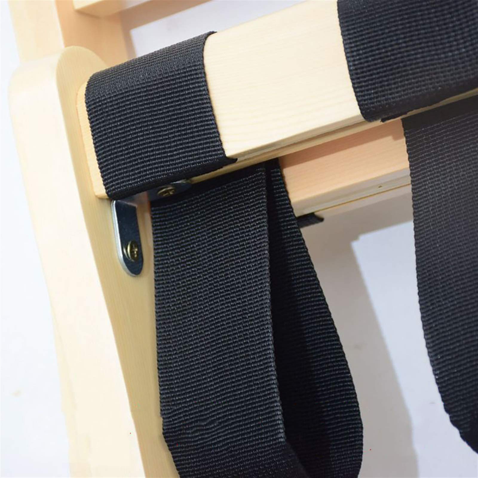Portaequipajes plegable Portaequipajes plegable de hotel de madera - Actualice el soporte de maleta de 2 capas Soporte de bolsa de viaje con cinturones de nailon Estante de aterrizaje for hotel/hogar/