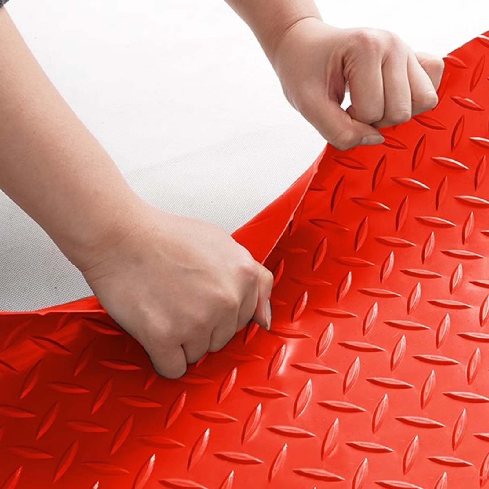 mata pod samochód, Czerwona mata podłogowa do garażu o grubości 25 m(0.6x1m/2x3.3ft)