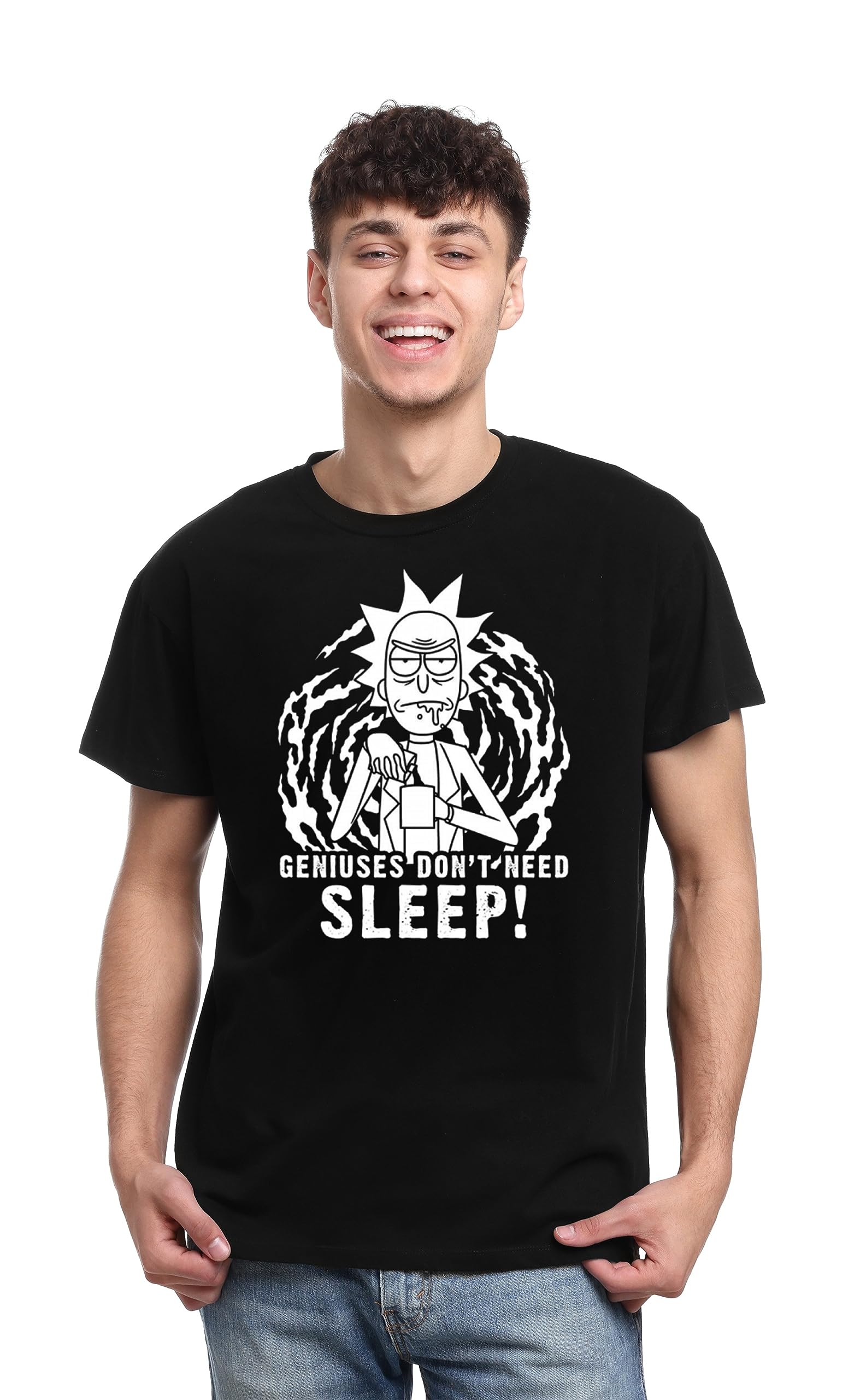 Be CrazyGlow in Dark Tshirts for Men and Women Regular Fit Black Colour T Shirt Unisex Pure Cotton Casual Wear Round Neck T-Shirt