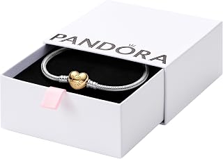 PANDORA Moments Heart Clasp Snake Chain Bracelet
