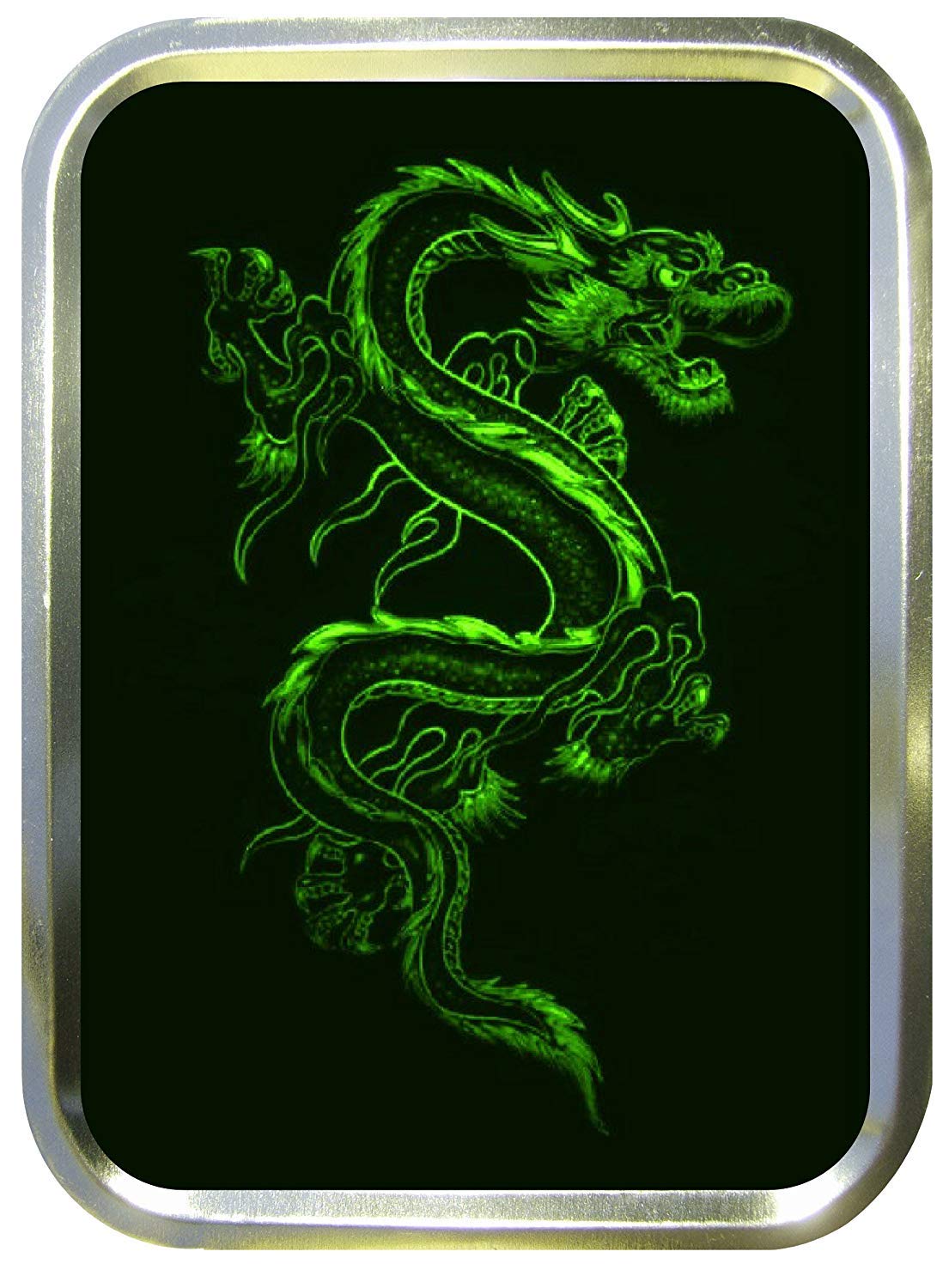 Teez Gold Green Dragon 2Oz Tobacco Tin,Baccy Tin, Smoking Tin