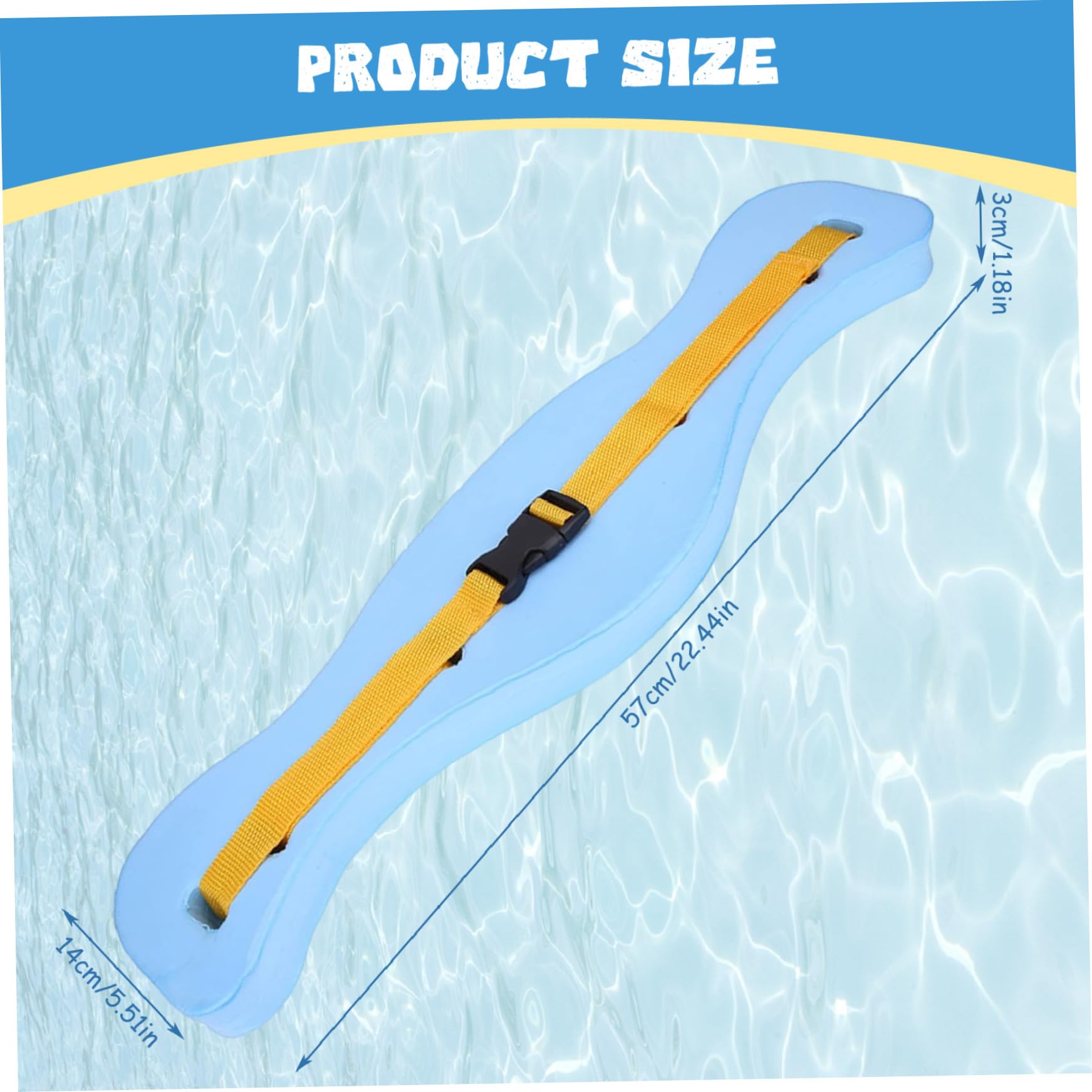 Ceinture de Natation Ceinture de flottaison d'apprentissage d'entraînement réglable en EVA avec Boucle Aide à la flottaison en Mousse réutilisable résistante au Froid pour Piscine, flotteurs pisci