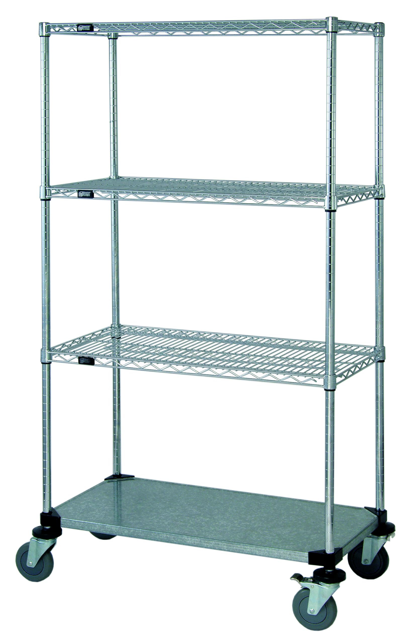 18X48X63 Wire Unit with Solid Bottom Stainless
