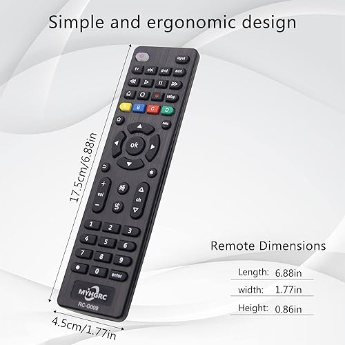 Miniatura 7 de Control remoto universal para todos los televisores, reproductores de Blu-ray/DVD, reproductores multimedia de transmisión, barras de sonido, cajas