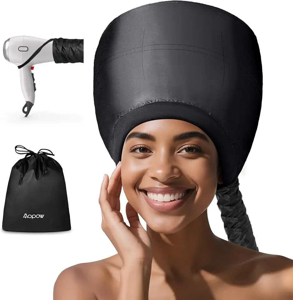 Secador de cabelo com capuz para condicionamento profundo – touca de cabelo integrada difusor capota capota acelera o tempo de secagem, tampas ajustáveis para secador de cabelo, segurança em casa