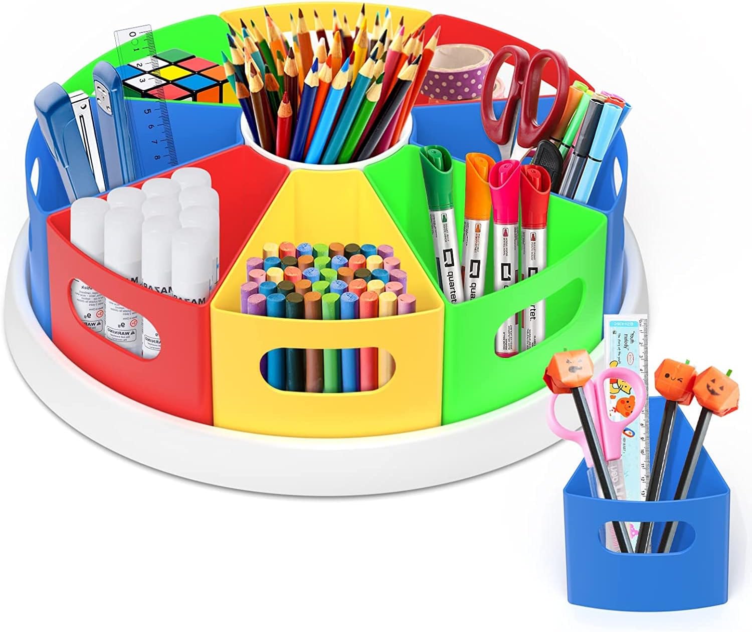 Rotating Desk Organizer Pencil Holder Art Supply Organizer Storage