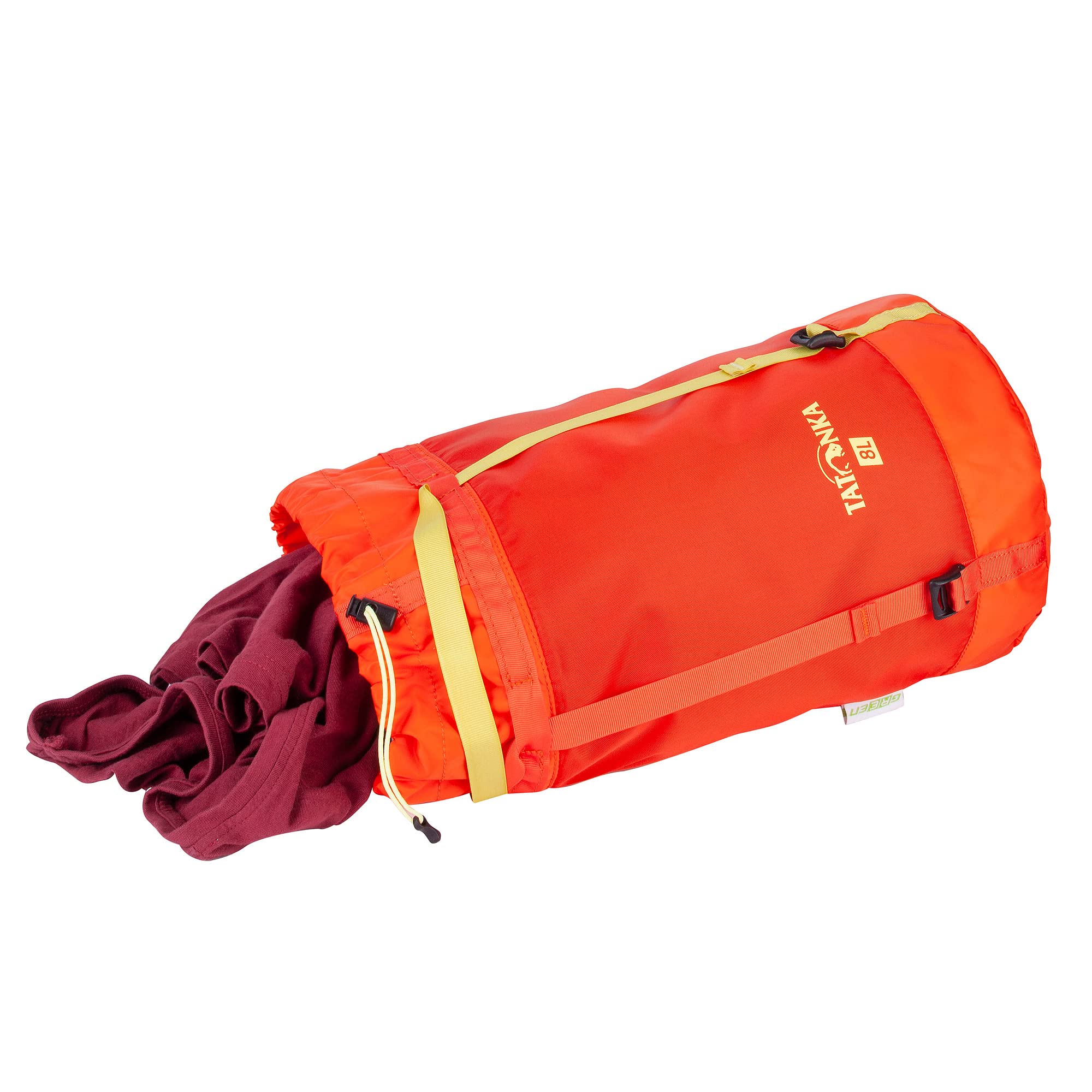 Tatonka Packbeutel Compression Sack 8l - Leichter, komprimierbarer Packsack mit Schnallenverschlüssen und Schnürzug - Aus recyceltem Polyester - 8 Liter Volumen