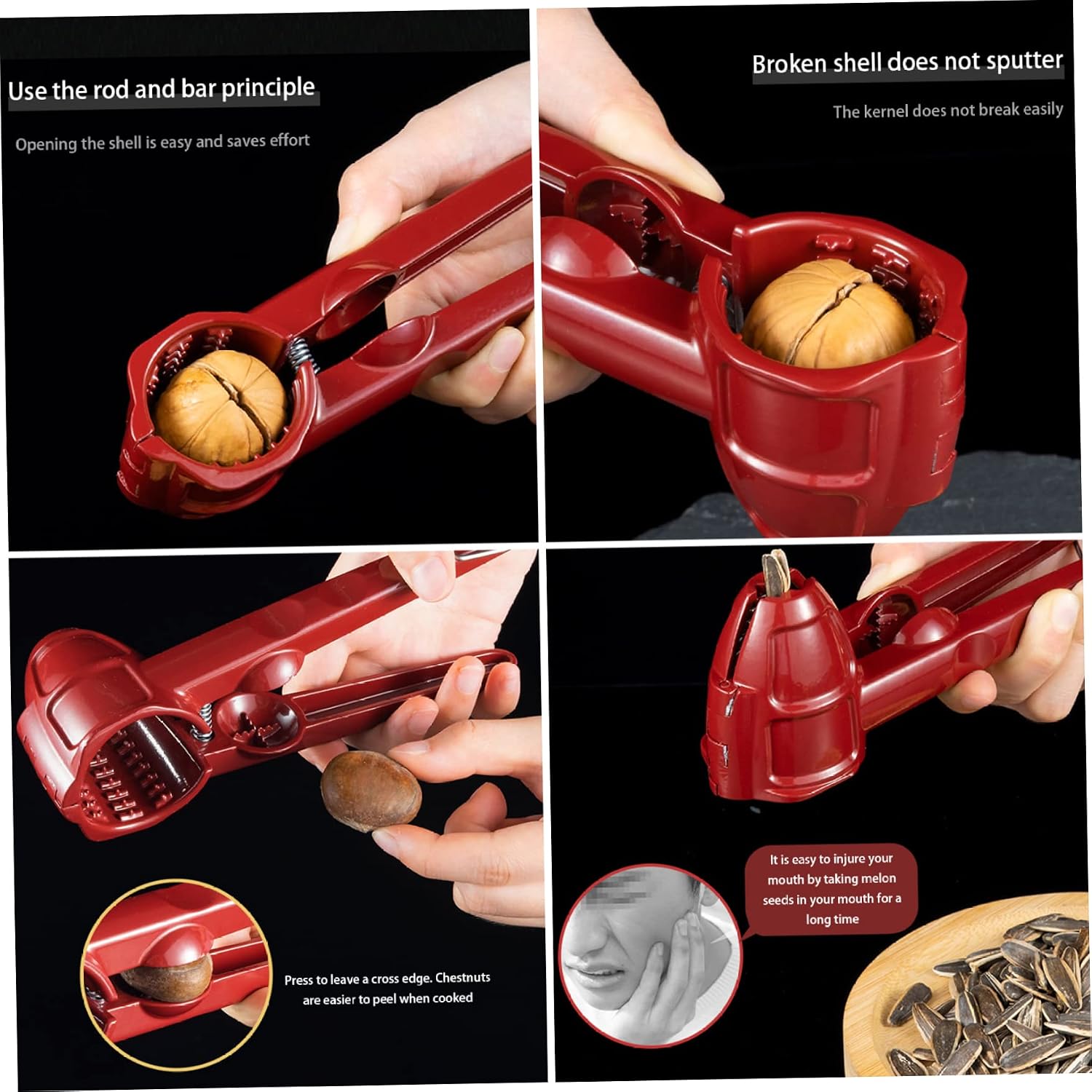 2Pcs Nutcracker Multifunctional Pecan Walnut Nut Cracker Tool Stainless Steel Nutcrackers Walnuts Brazil Hazelnuts Cracker
