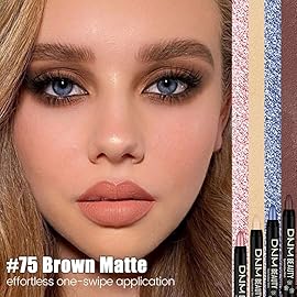 evpct Brown Matte Cream Eye Shadow Sticks Brightener Pencils for Women, Longwear Brown Silky Eyeshadow Applicator Stick Pen Waterproof, Blendable Crease-Proof Stick Eyeshadow Matte Eye Makeup 75