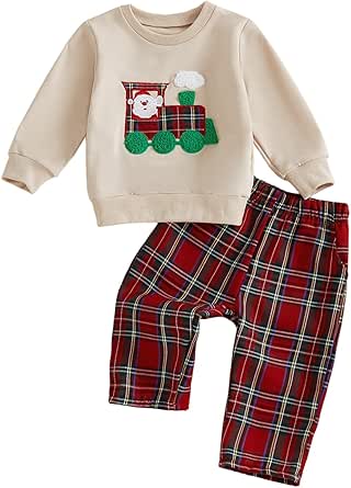 Generisch 2026 baby jongens meisjes Kerstmis tweedelige outfits Kerstmis cartoon Generisch 2026 baby jongens meisjes Kerstmis tweedelige outfits Kerstmis cartoon