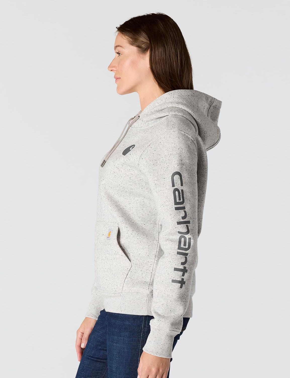 Carhartt Women's Relaxed Fit Midweight Logo Sleeve Graphic Sweatshirt - Image 2