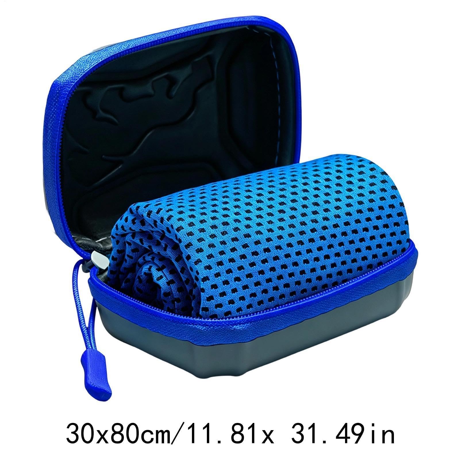 Asciugamani rinfrescanti con scatola portaoggetti, morbidi asciugamani freddi da donna per golf, yoga, nuoto, allenamento, campeggio, escursionismo, ciclismo, palestra e fitness