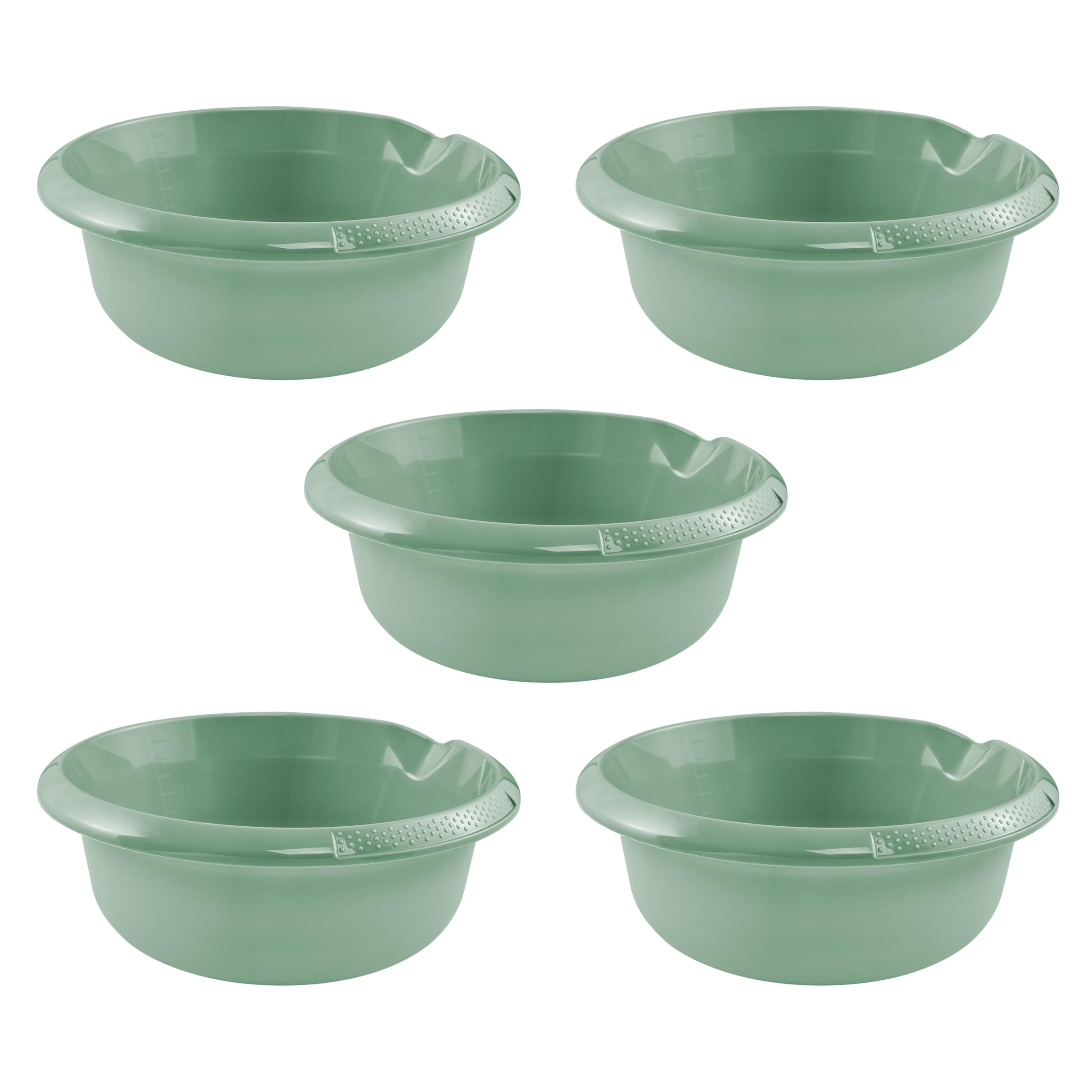 keeeper björk 5x Universal-Schüssel mit Ausguss, Rund, 3,5 l, Ø 28 cm, Nordic Green