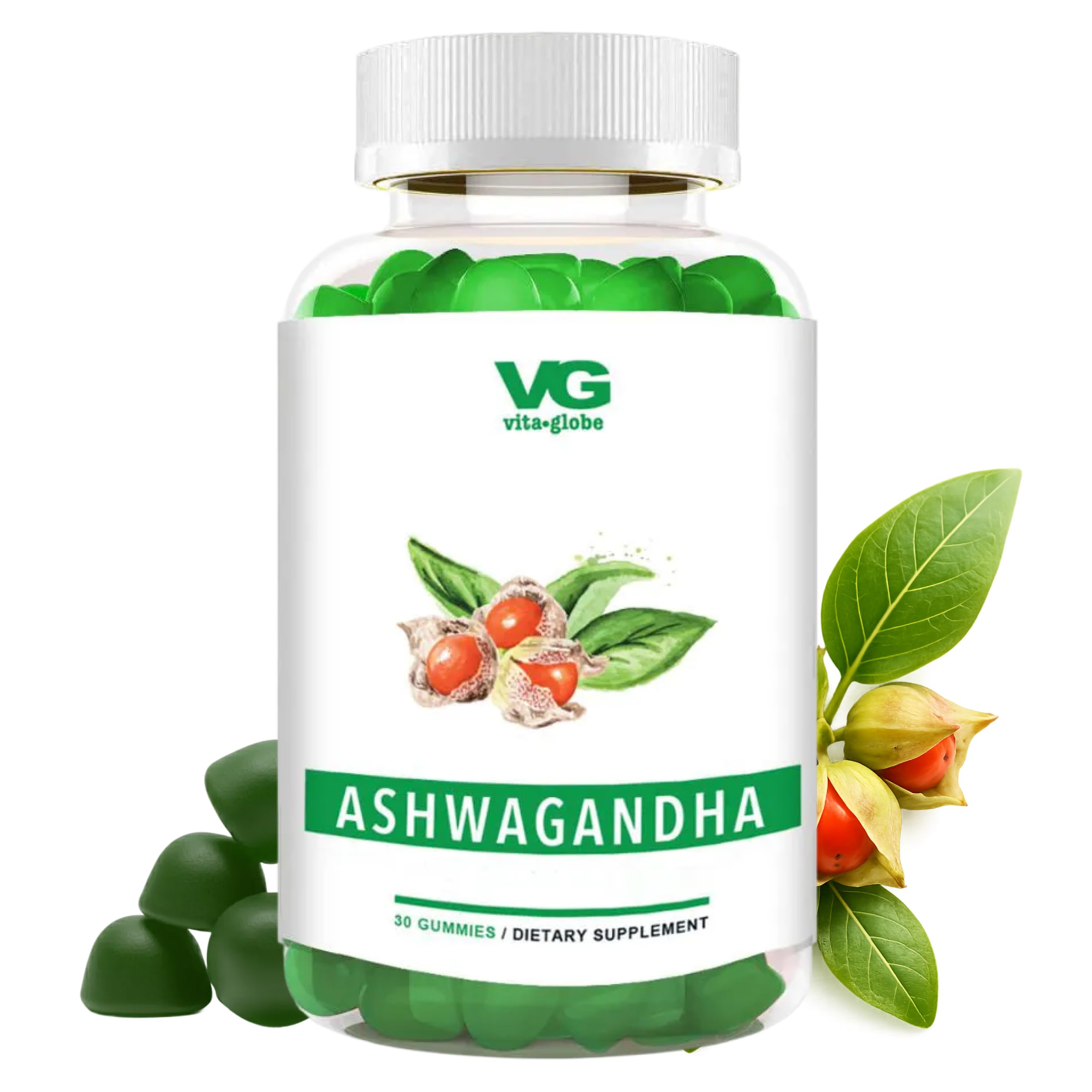 Amazon.com: VITA GLOBE Ashwagandha Gummies 25mg with Vitamin D2