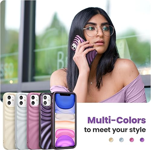 Miniatura 7 de ZCDAYE Funda diseñada para iPhone 11, bonita funda para teléfono con patrón de desgarrador de agua, tacto sedoso, brillante, elegante, para mujeres