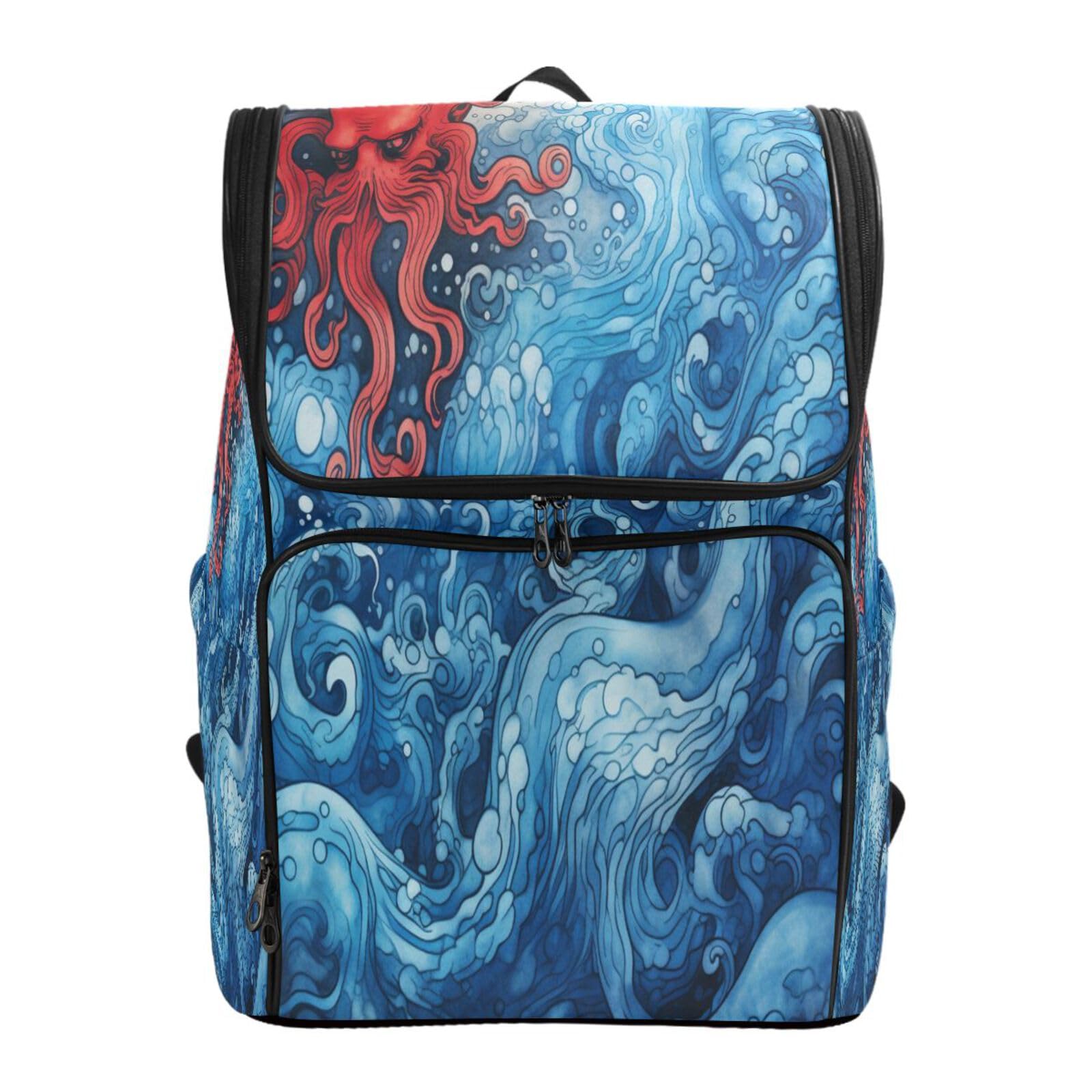 Sac à dos poulpe rouge grande capacité pour ne plus manquer d'espace