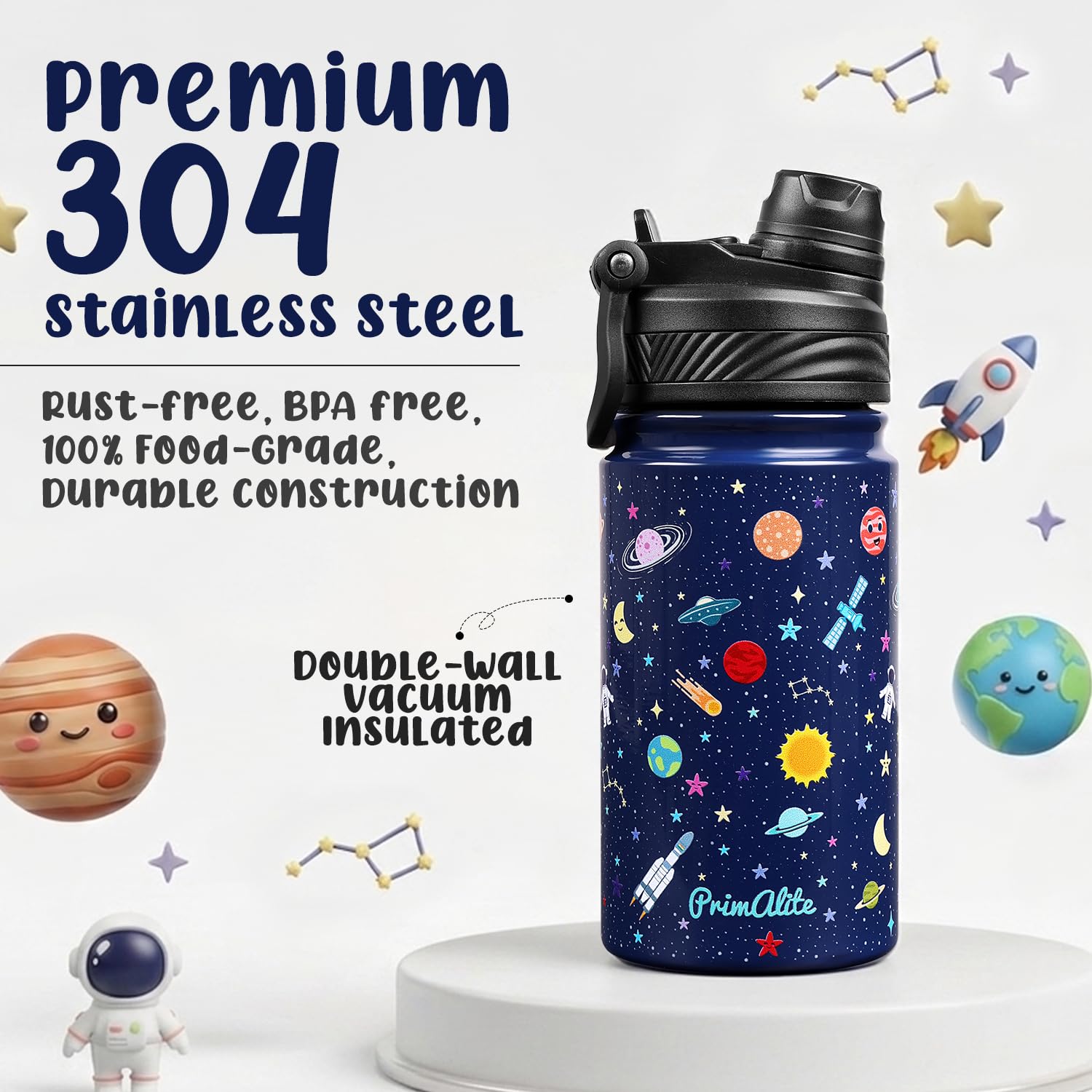 Primalite Kids Water Bottle - Leakproof & Insulated -5