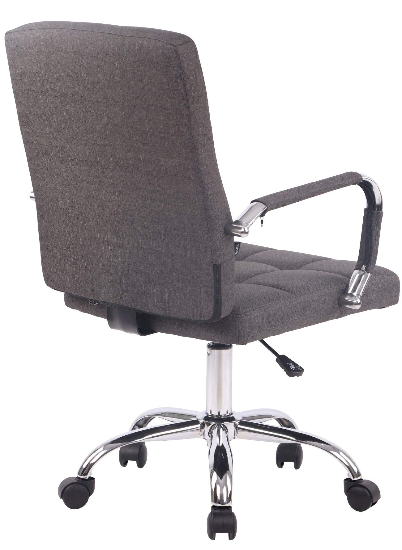 CLP Silla De Escritorio Deli Pro En Tela | Silla Ejecutiva Giratoria & Regulable En Altura I Silla De Oficina con Ruedas Color:Gris Oscuro