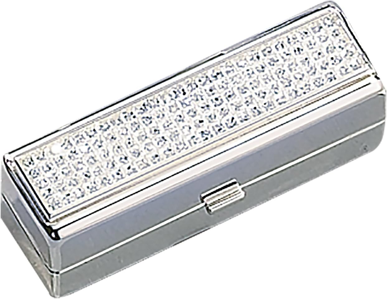 Elegance Silver White Glitter Lipstick Holder