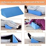 NEPPT Bed Wedges & Body Positioners Wedge Pillow Side Sleeper Medical Wedges for Adults Bed Sore 30 Degree Incline Pillow for Ankle/Leg Elevation Post Surgery Triangle Foam Wedge for Back Pain (Blue)