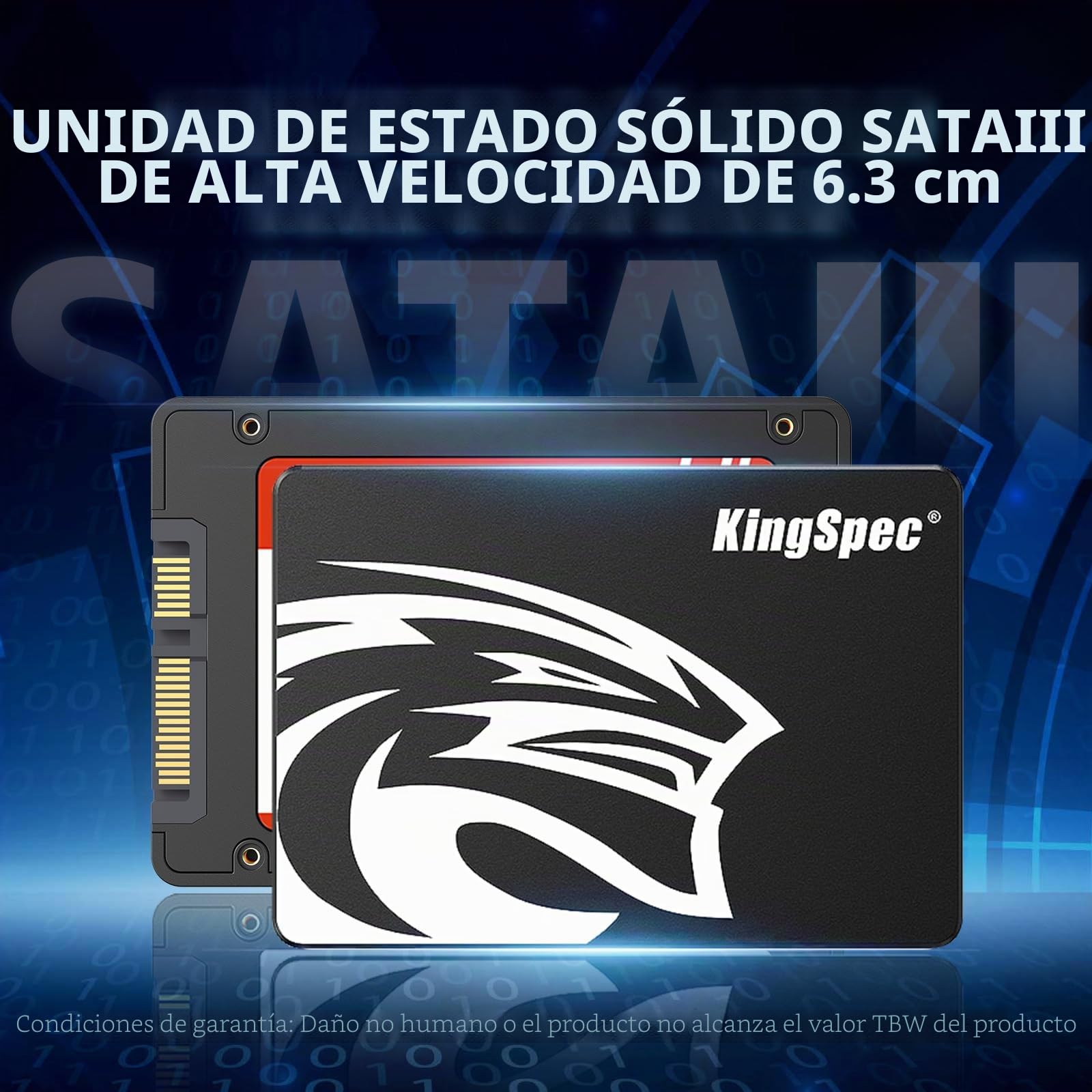 Kingspec 512GB SATA SSD 2.5", Interno Disco Duro SSD 3D NAND Flash - hasta 550MB/s, Compatible con Desktop/Laptop/PS4