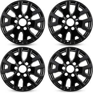Wheel Skins Compatible with Toyota Tacoma 2024-2025; Glossy Black Wheel Covers; Set of 4 Packs;17-inch