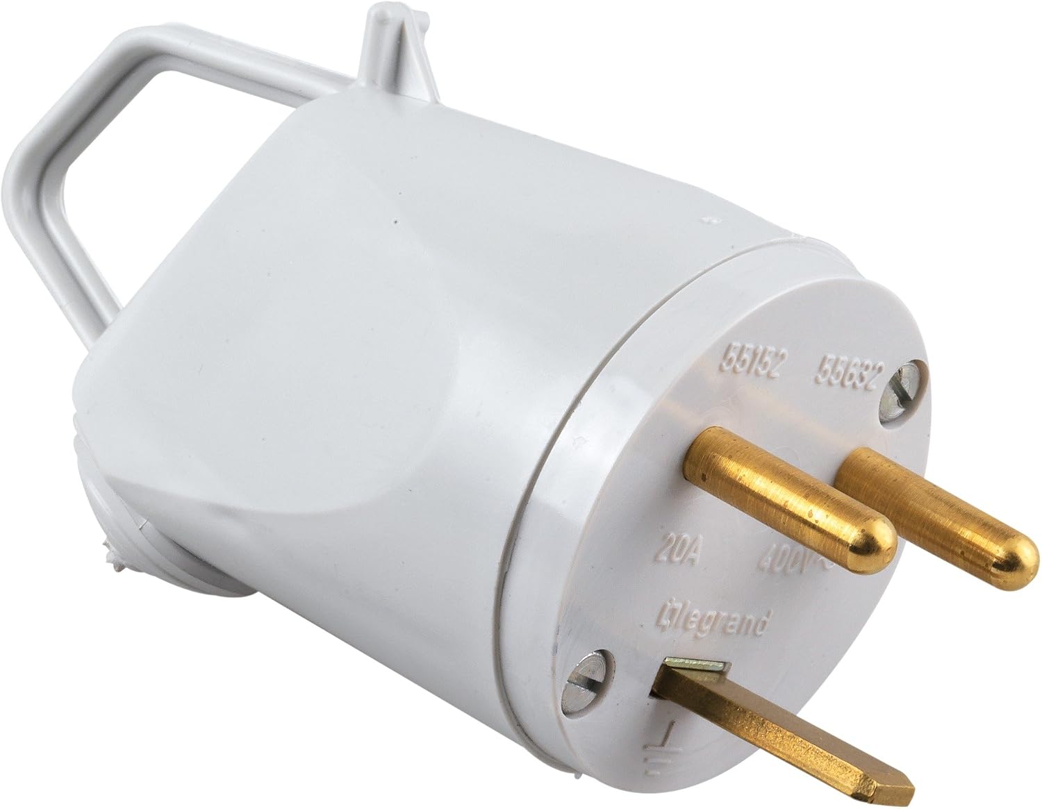 Вилка Legrand Plexo leg96935 с двумя полюсами + заземление/двухконтактное кольцо, 20 А