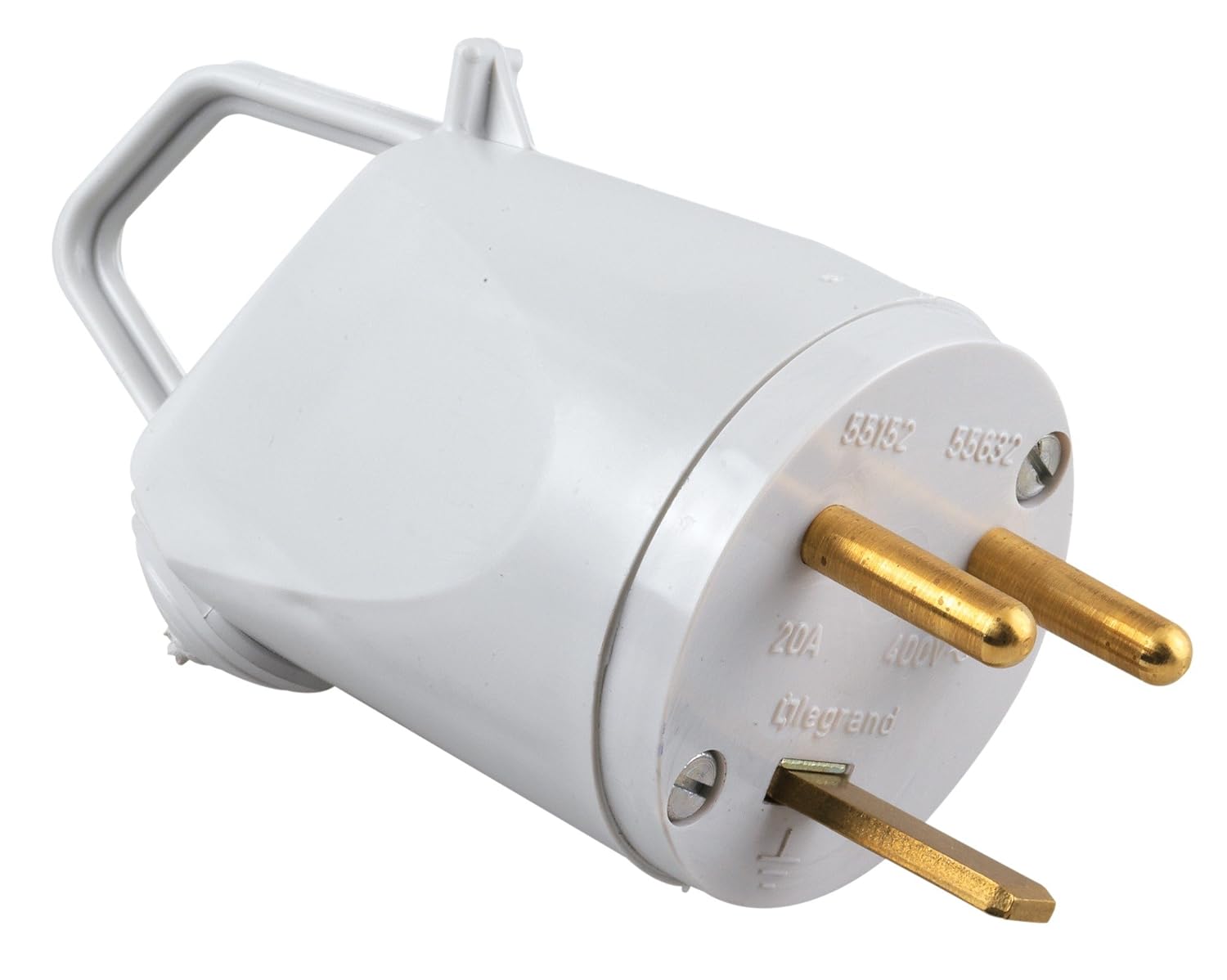 Legrand - Power Plug Male with Earth 20A - with Ring - 2 pin - Grey