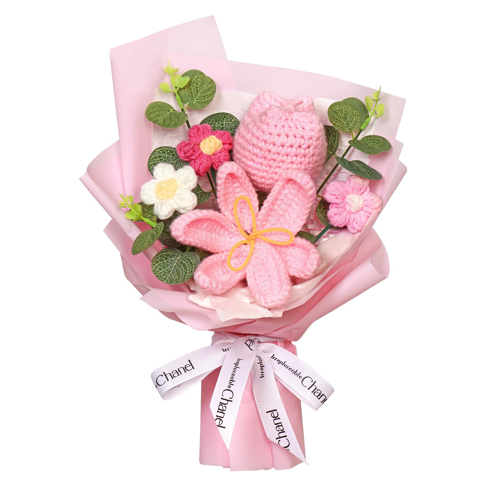 SJDWDX Corone di tulipani artificiali, realizzate a mano, in seta, con tulipano, corona di tulipani per porta anteriore, ghirlanda di simulazione per matrimoni, casa, feste, decorazione