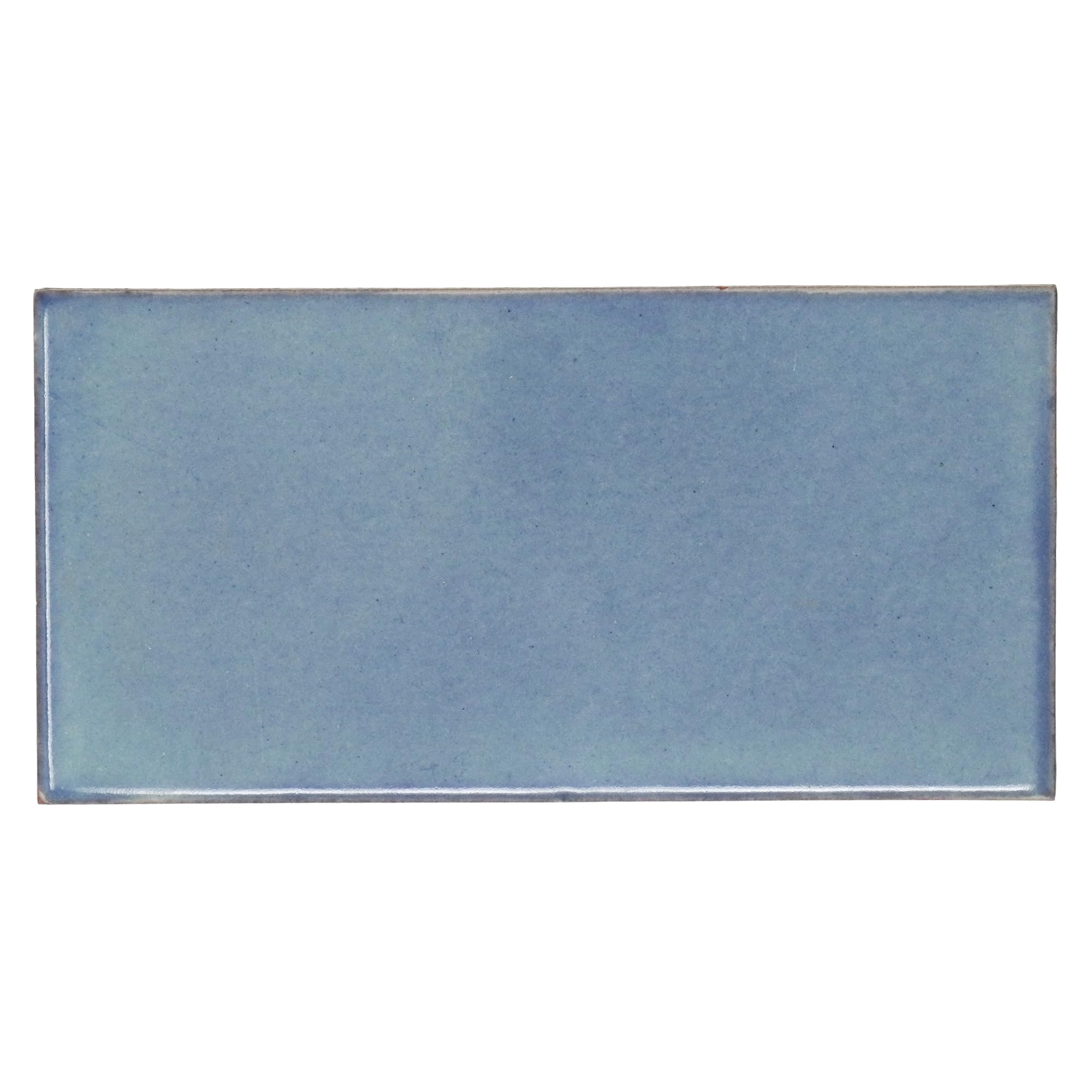 Tumia Lac Hazy Sky Handmade Mexican Talavera Tile Brick Effect - Authentic Style Ceramic Tiles For Crafts, Backsplashes And Home Improvement