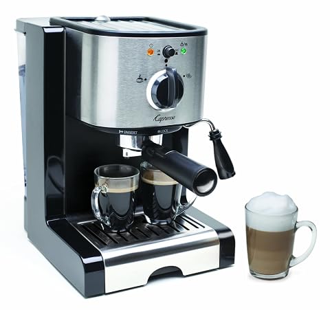 Capresso 116 04 Pump Espresso and Cappuccino Machine EC100 Black and Stainless 46 oz