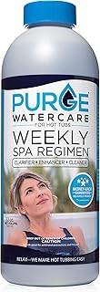 Purge Watercare Weekly Hot Tub Cleaner, Clarifier, Enhancer - Hot Tub Chemicals, Inflatable Hot Tub Chemicals, Spa Chemicals for Hot Tub, Spa Cleaner Hot Tub Clarifier, Spa Clarifier (32oz)