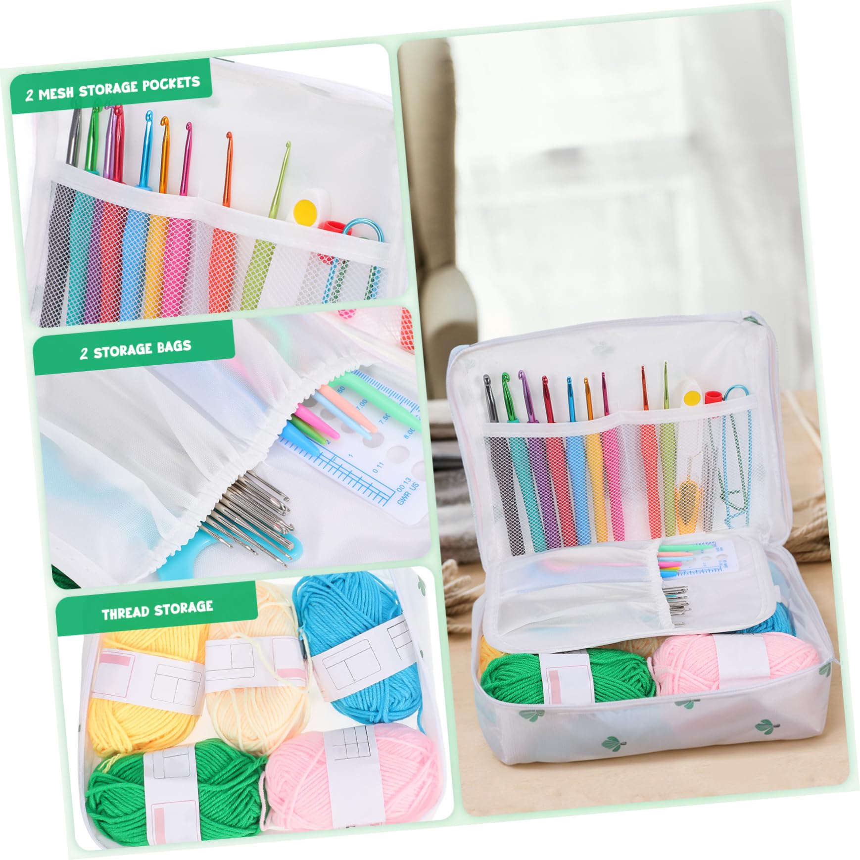 TEHAUX Kit de Inicio para Tejer para Principiantes, 1 Set de Crochet