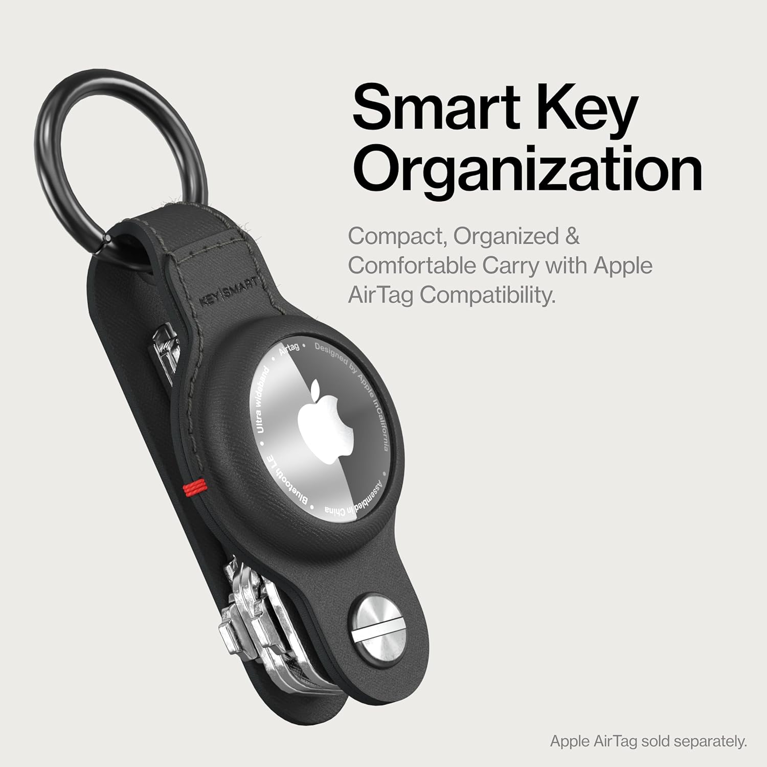 KeySmart Air - Premium Keychain Key Holder Compatible with Apple AirTag, 5 Key Organizer Keychain, Air Tags Not Included - Image 8