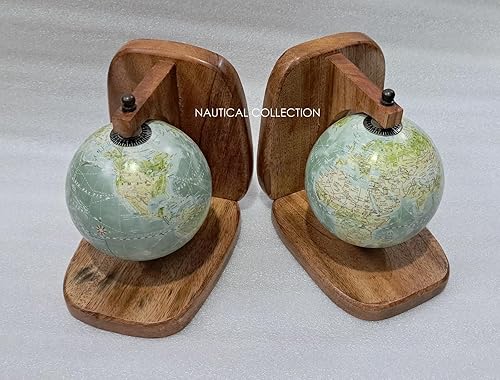 Miniatura 2 de NAUTICAL COLLECTION Sujetalibros decorativos con forma de globo para oficina, cocina, sala de estar, decoración del hogar y artículo de regalo,