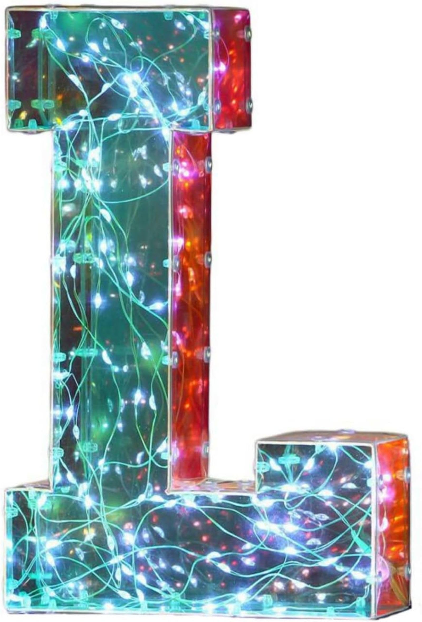 Jemnpela LED Marquee Letter Number Sign Lights Glitter Light Up Alphabet Figure Night Light for Birthday Party Wedding Home Bar Holiday Wall Decoration