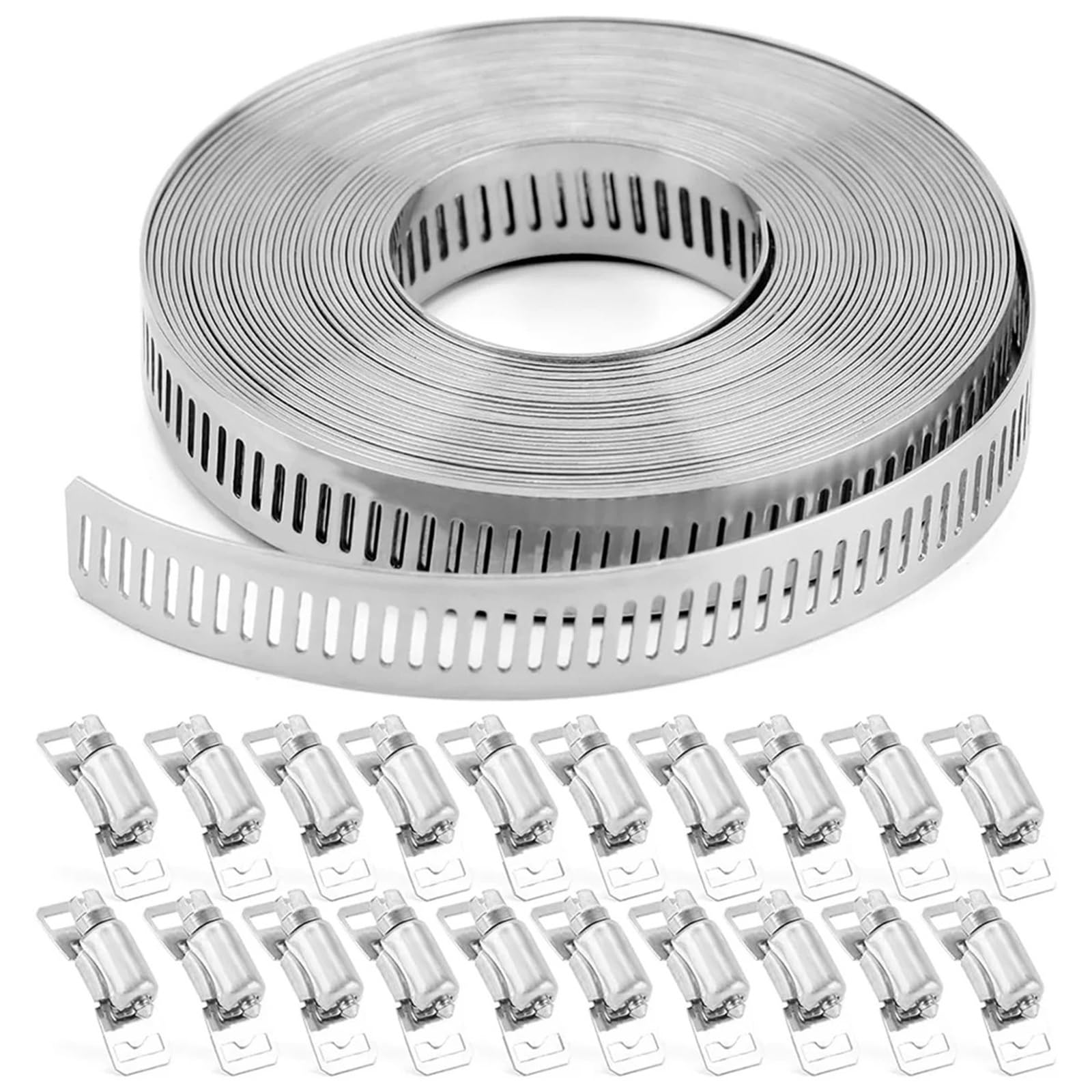 Colliers de serrage inox sur mesure pour réparer les gros tuyaux et conduits de ventilation