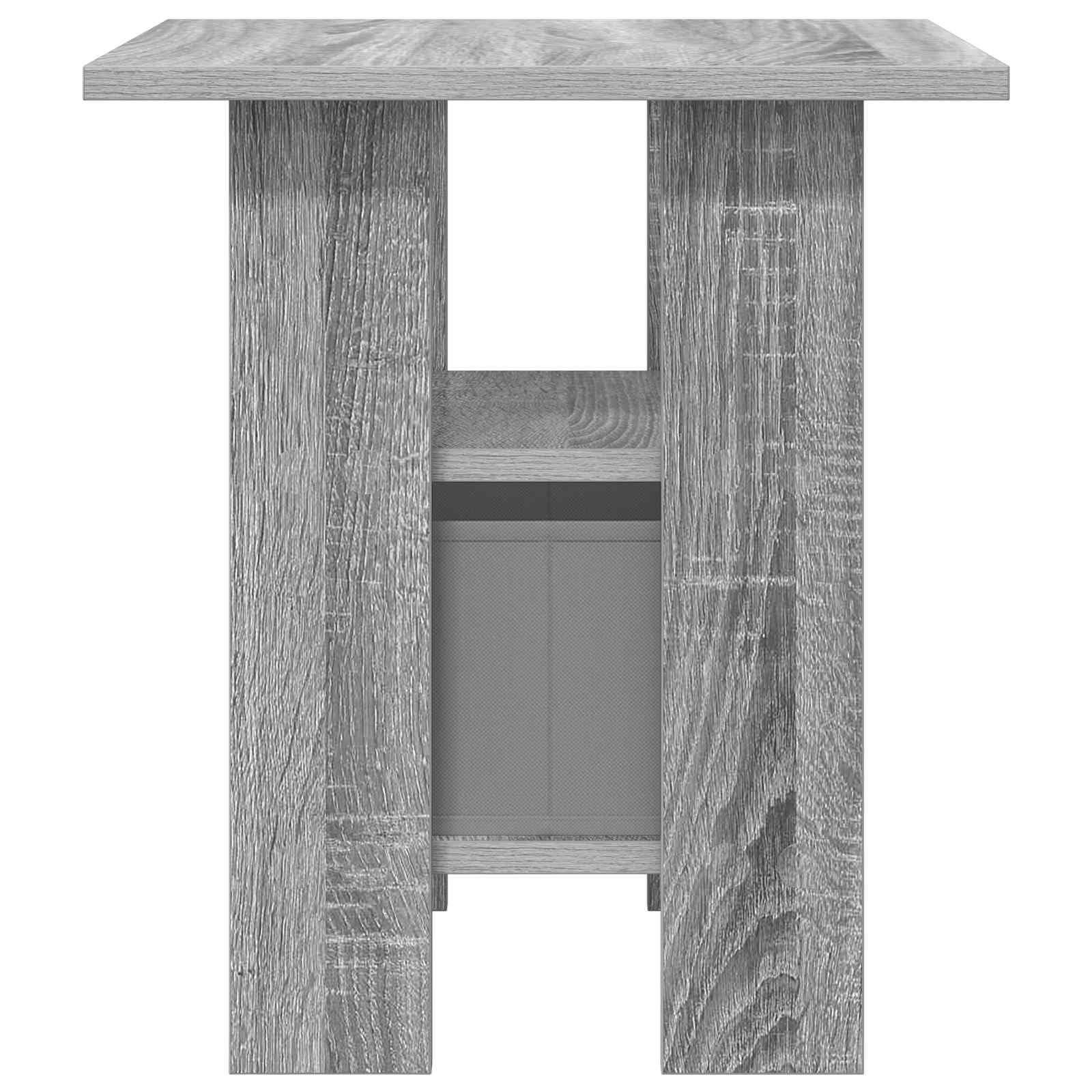 Nachttisch 2er Set Grau Sonoma 41x40x45cm Holzwerkstoff | Moderne Nachtkonsolen für das Schlafzimmer mit Schublade und offenem Fach für geordneten Stauraum im Doppelpack.